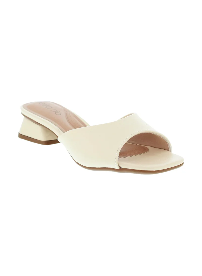 Beira Rio Ladies Low Heel Sandals Beige | Made In Brazil
