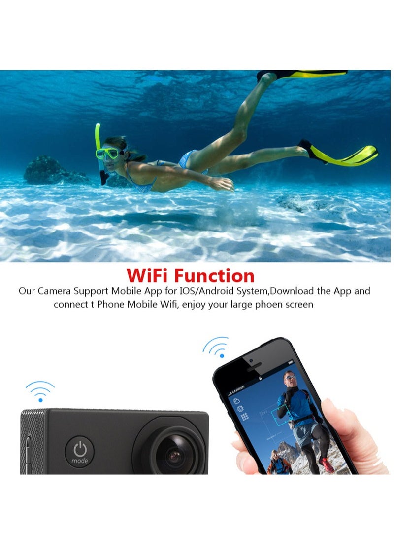 General Sports Camera: GoPro - Wireless WiFi, New Mini Smart High-Definition Outdoor Sports Waterproof Camera - 4K Sports DV  - Image 5
