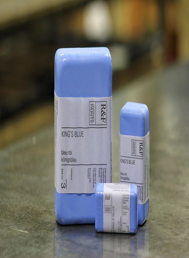 R&F Encaustic Paint, 40ml, King's Blue - Image 3