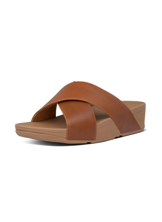 FitFlop 049-506 Fitflop Ladies Sandals Lulu Cross Slide K04592 Tan  - Image 1