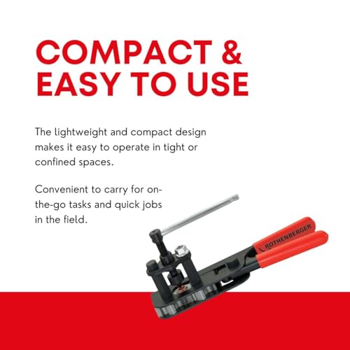 Rothenberger Compact Flaring Tool, Precise & Durable - Steel Construction, 45° Flares for Soft Copper & Aluminum Tubing - 1/8" to 3/4" Capacity - 26033 - Image 4