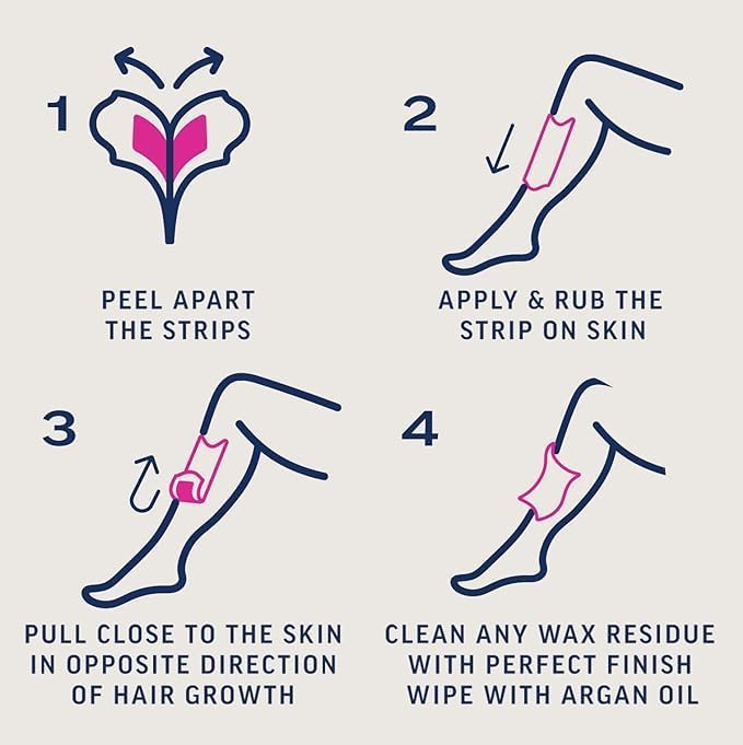 Veet شرائط شمع فيت الخبيرة الباردة 40 قطعة 4 مناديل إنهاء مجموعة إزالة الشعر لسيقان ناعمة حل لطيف للبشرة الحساسة استخدام سهل وفعال - Image 4