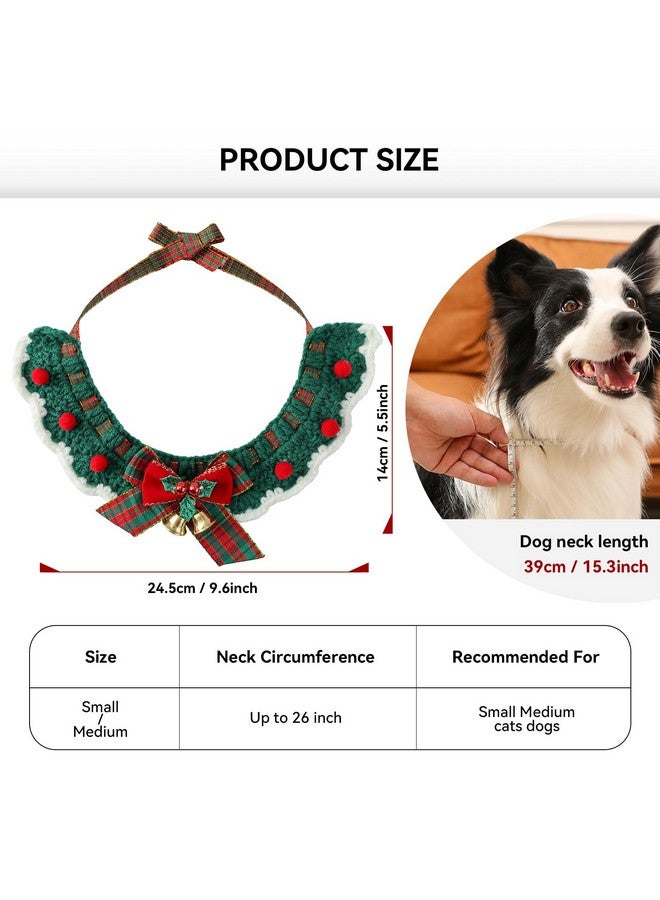 أوشحة رأس للكلاب، وشاح عيد الميلاد للكلاب، ملابس، للأولاد والبنات، 3 تصاميم - أزياء للحفلات، قماش ناعم أخضر وأحمر، إكسسوارات للكلاب، متوسط، كبير، صغير (متوسط، عيد الميلاد 1) - Image 2
