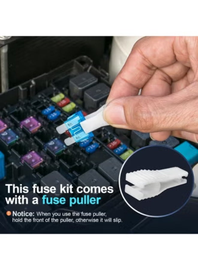COYO 300Pcs Car Fuse Assortment Kit, 160 Mini Blade Fuses Automotive + 90 Standard Auto Fuses + 50 Micro + Puller – Replacement for RV Camper Boat Truck (2Amp 3A 5A 7.5A 10A 15A 20A 25A 30A 35A 40A) - Image 2