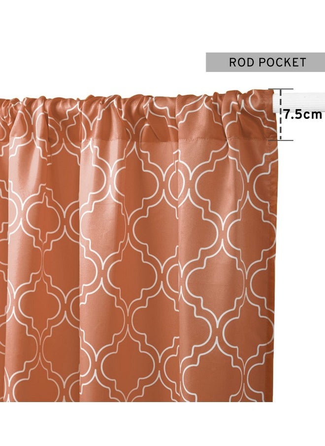 Encasa XO Printed + Solid Window Curtains with Tie Back (7 ft, Trellis Copper Combo) Pack of 3 - pzsku/ZC5822DF5FA34218053A6Z/45/_/1738305828/a6b4dcd8-52ba-4f7c-bc55-d0b5b95d3c6d