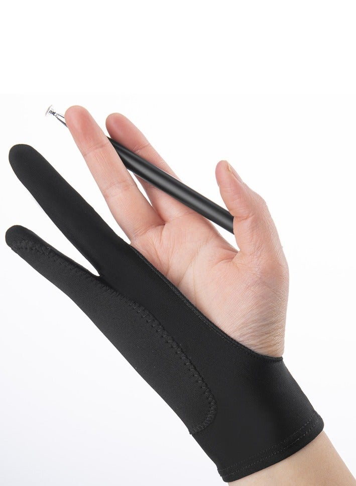 3-Layer Palm Rejection Digital Art Gloves, Two-Finger Drawing Gloves for Tablet (L) - Image 1