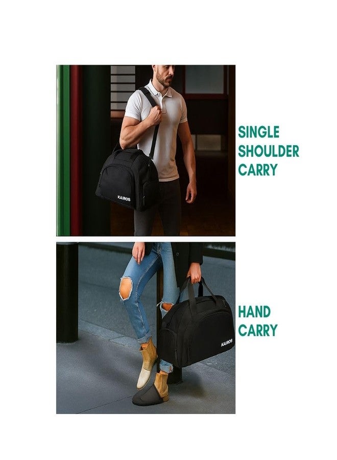 Kairos Swift Companion Bag - Convertible 3-in-1 Travel Duffle, Backpack & Shoulder Bag | Waterproof, Shoe Pocket, Wet/Dry Separation, 5 Compartments - Image 4