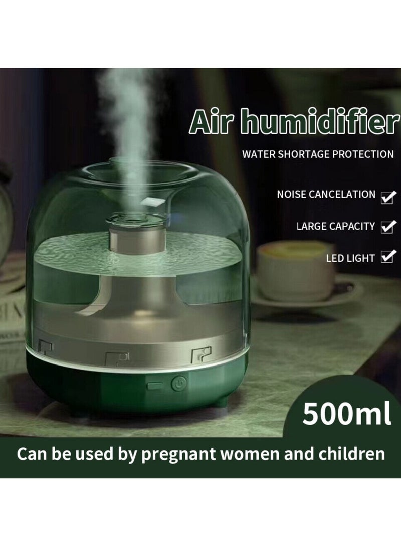 USB Powered Auto Shut Off Quiet Cool Mist Night Light Home Air Humidifier With Colorful Light Large Capacity 500ML For Bedroom And Office Plants And Also Easy To Clean - Image 3