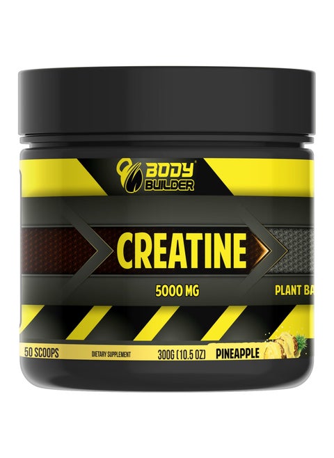 Body Builder Creatine Monohydrate, Improves Strength, Muscle Growth and Energy Production, Pineapple Flavor, 50 Servings