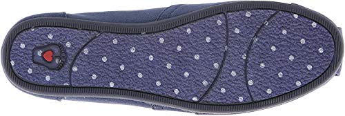 Skechers Women's Bobs Plush Peace and Love Ballet Flat, Navy/Navy, 7.5 W US - Image 4