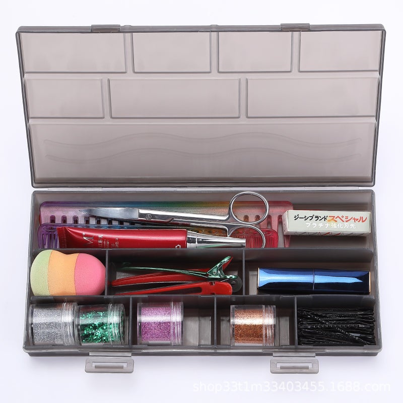 Edu Single Layer Makeup Artist Makeup Storage Disc Hair Comb U-Shaped Hairpin Clip Rubber Band Tool Packaging Box - Image 5