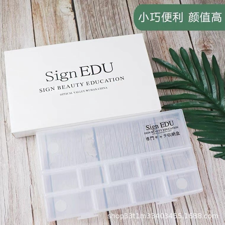 Edu Single Layer Makeup Artist Makeup Storage Disc Hair Comb U-Shaped Hairpin Clip Rubber Band Tool Packaging Box - Image 1