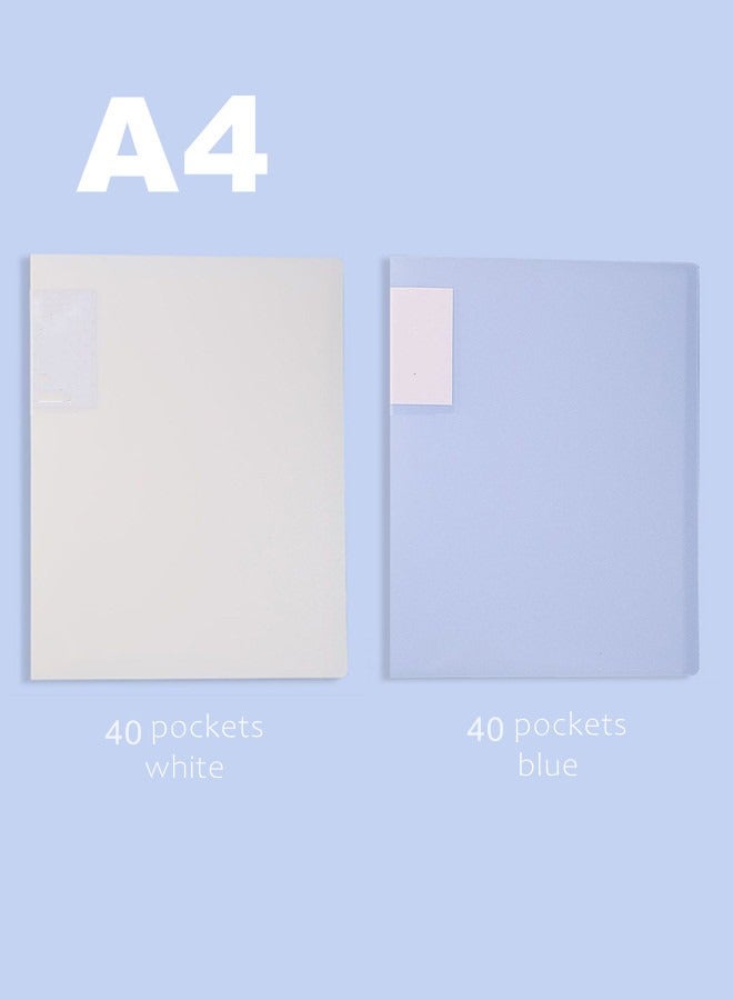 WooFree 2 Pcs 40 Pockets Display Book A4 Size Assorted - Image 1