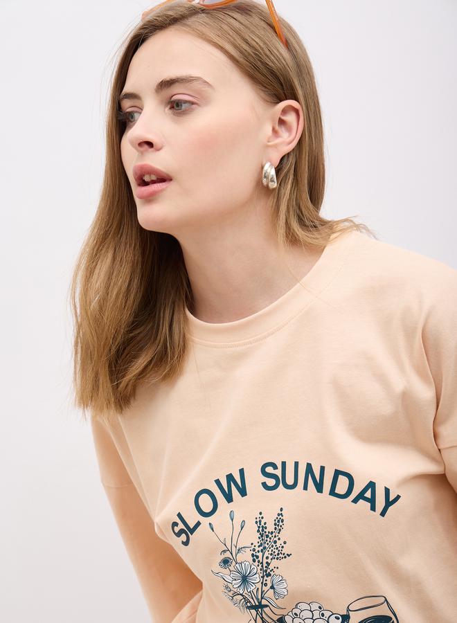 Styli Graphic Print Short Sleeve Oversized T-Shirt - Image 4