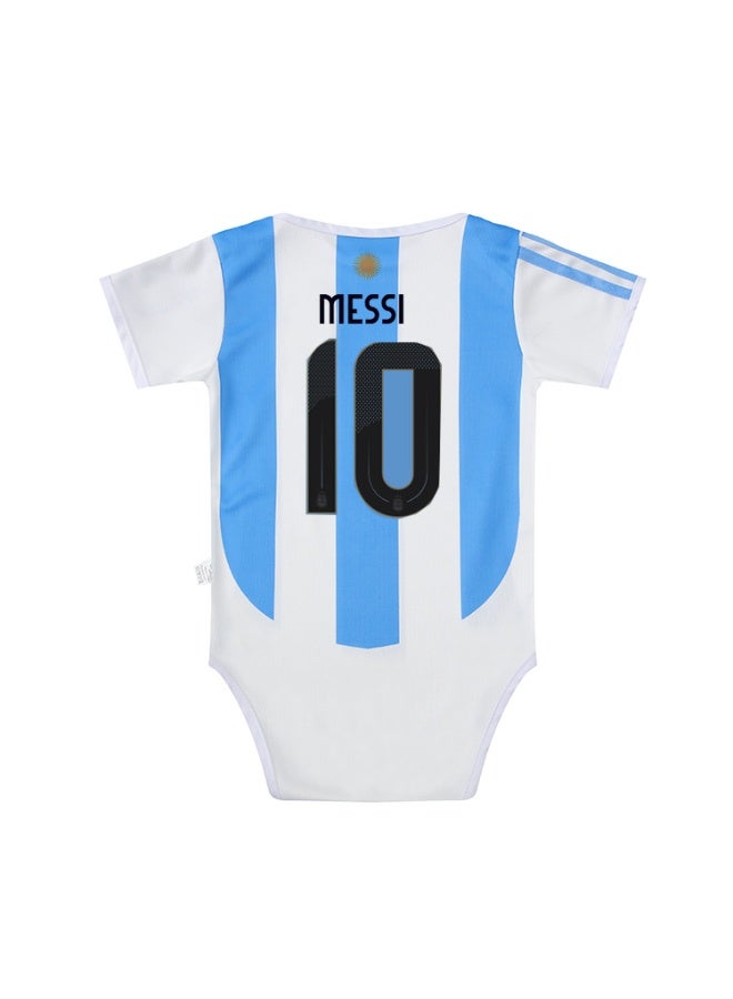 2024-2025 baby football uniform Argentina#10 MESSI baby romper baby one-piece gift for fans and friends - Image 1