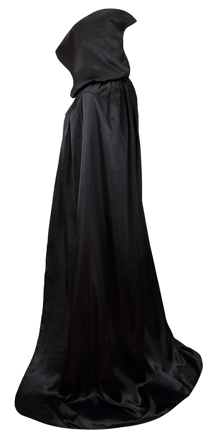 VGLOOK Unisex Hooded Halloween Christmas Cloak Costumes Party Cape Black - Image 1