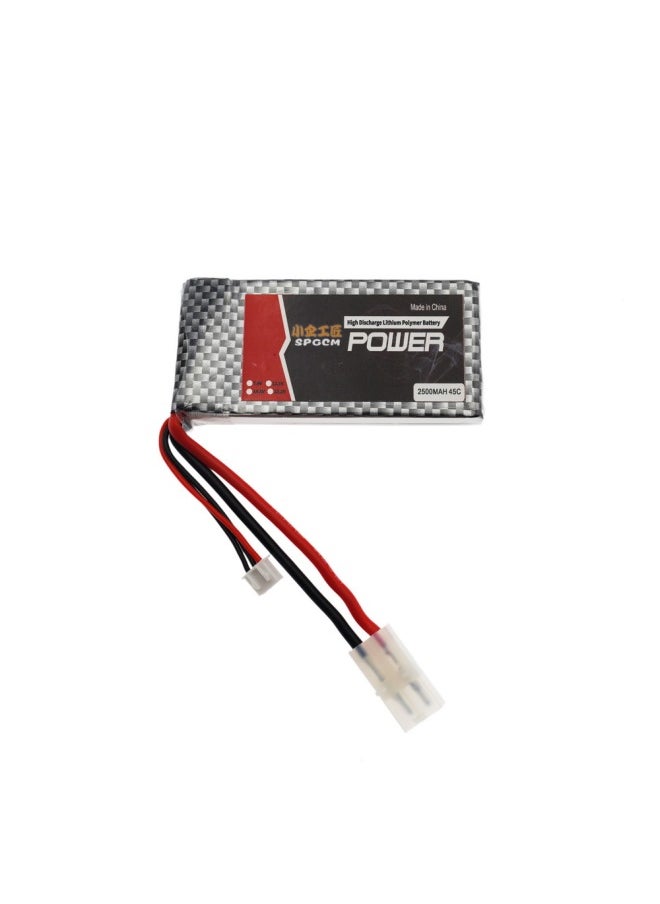 SPGCM Wild Cow Naughty Dragon WPL Upgrade Climbing Army Truck Pickup Modified Battery RC CAR PARTS-Color:Ota Palace Head 7.4V2500MAH Battery  - Image 1