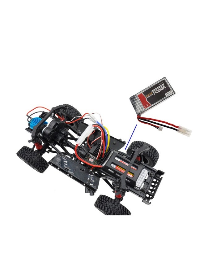 SPGCM Wild Cow Naughty Dragon WPL Upgrade Climbing Army Truck Pickup Modified Battery RC CAR PARTS-Color:Ota Palace Head 7.4V2500MAH Battery  - Image 4