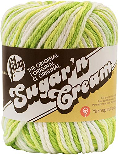 Lily Sugar N Cream The Original Ombre Yarn 2oz Gauge 4 Medium 100 Cotton Key Lime Pie Machine Wash Dry - Image 1