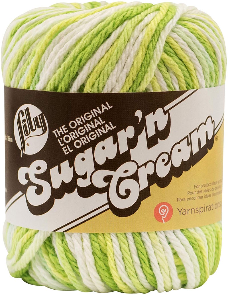 Lily Sugar N Cream The Original Ombre Yarn 2oz Gauge 4 Medium 100 Cotton Key Lime Pie Machine Wash Dry - Image 3