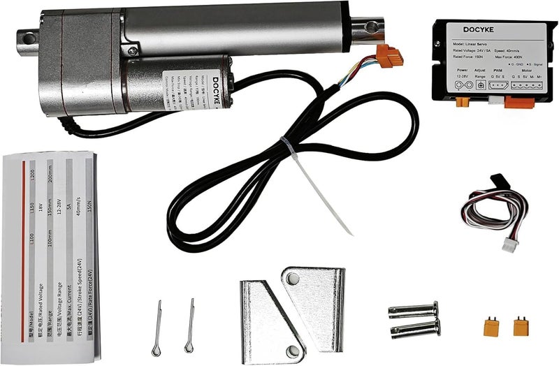 DOCYKE Digital Linear Servo Actuators Long Stroke 100150200 mm Signal for DIY Robot Remote Control and Arduino PCBfor Fan Blades Cabinets Home Automation 200MM - Image 3