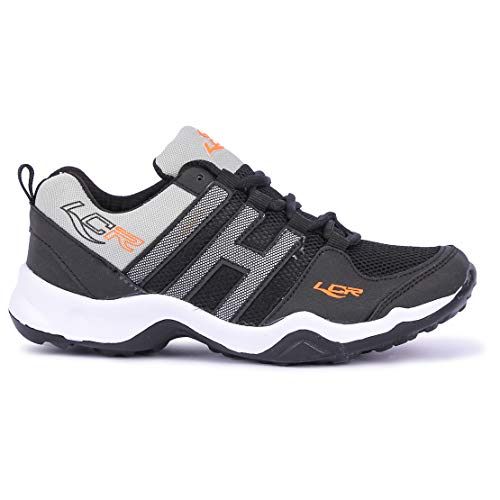LANCER Mens INDUS-215 Black/Orange Running Shoe - 7 UK (INDUS-215BLK-ORG-41) - Image 3