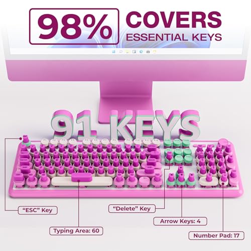 Udefineit 91PCS Raised Keyboard Stickers for Long Nails, Soft Silicone Long Nails Keyboard Cover, Self-Adhesive Nails Art Typing Keycaps, Keyboards Bubbles for Office Desktops PC Laptops - Purple - Image 5