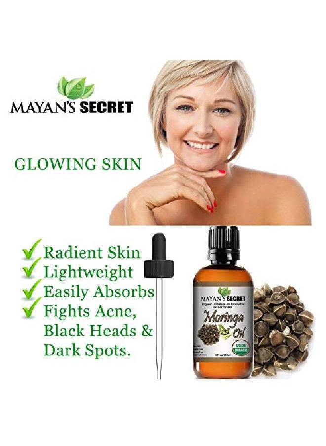 Mayan's Secret Organic Moringa Energy Oil 100% Pure Moringa Seed Oil From Rejuvenate Dull Skin Great For Hair And Face Botanical Antiaging Beauty Great For Cuts Rashes Burns Pure Undiluted  - Image 5