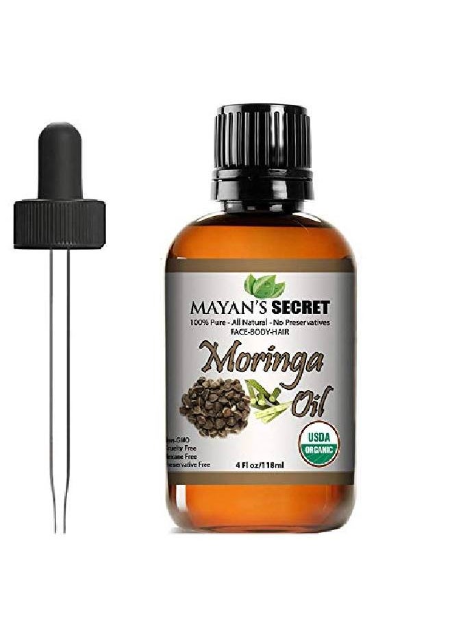 Mayan's Secret Organic Moringa Energy Oil 100% Pure Moringa Seed Oil From Rejuvenate Dull Skin Great For Hair And Face Botanical Antiaging Beauty Great For Cuts Rashes Burns Pure Undiluted  - Image 1