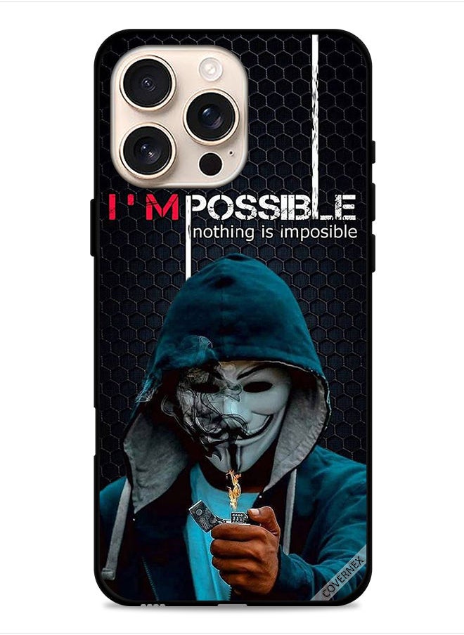 Covernex - Apple iPhone 16 Pro Max Protective Case Cover I Am Possible Nothing Is Impossible Wallpaper - Image 1