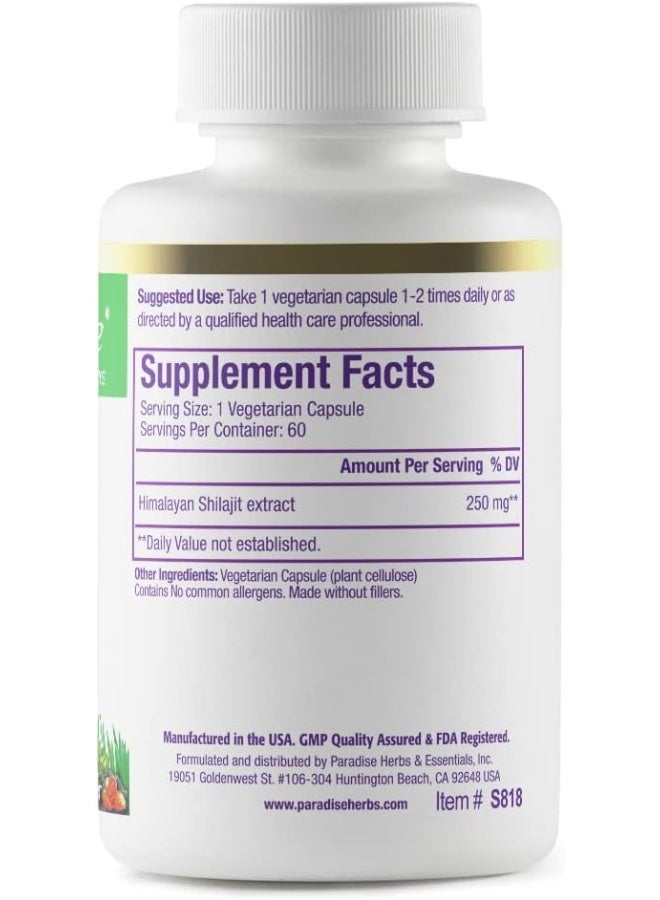 بارادايس هيربس شيلاجيت 60 كبسولة نباتية - Image 2