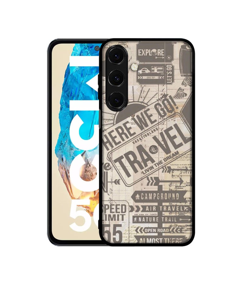 Casotec Travel Design Premium 2D Printed Metal Back Case Cover for Samsung Galaxy M35 5G - Image 1
