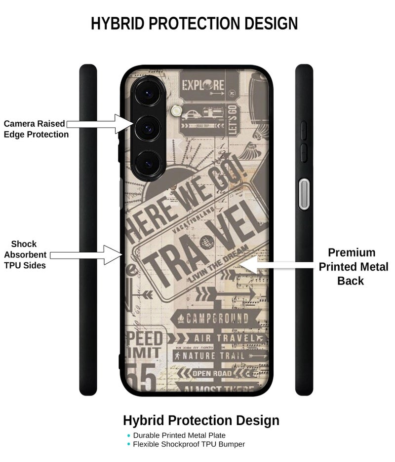 Casotec Travel Design Premium 2D Printed Metal Back Case Cover for Samsung Galaxy M35 5G - Image 3