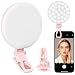 Anautin 60 LED Ring Light Rechargeable Selfie With Front Back Clip 25006500K Portable Phone Adjustable 3 Modes for iPhone iPad Tablet Laptop CRI97 90 Grams Pink - Image 2