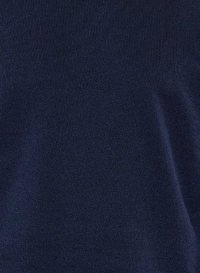 trendyol Navy Blue Regular/Normal Cut Fleece Inside/Warm Sweatshirt - Image 3