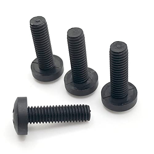 ReplacementScrews براغي استبدال M6 من النايلون لتركيب لوحة الترخيص - متوافقة مع العديد من السيارات المستوردة (تويوتا، لكزس، هوندا، كيا، إلخ) - مقاس 20 مم طول (3/4") براغي بلاستيكية سوداء - لا مزيد من البراغي العالقة (عبوة من 4) - Image 3