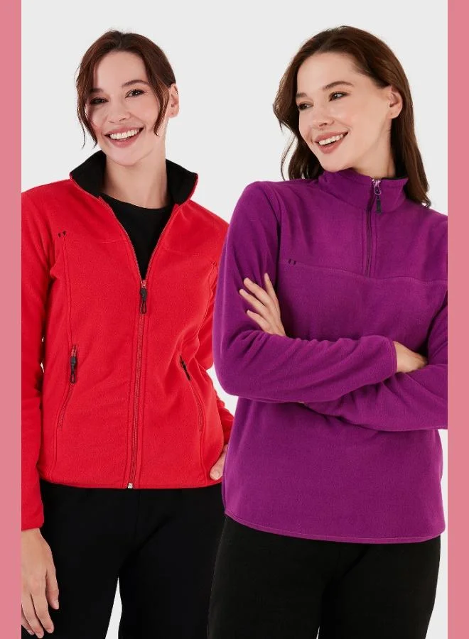Lela Lela Slim Fit Soft Texture Anti-Pilling Non-Pilling 2-Pack Polar Women's POLAR 590700200S2