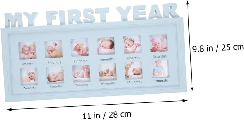 Abaodam Keepsake Picture Frame Months Photo Holder for Nursery Decor and Shower Elegant Design for Cherishing Newborn Memories - Image 2