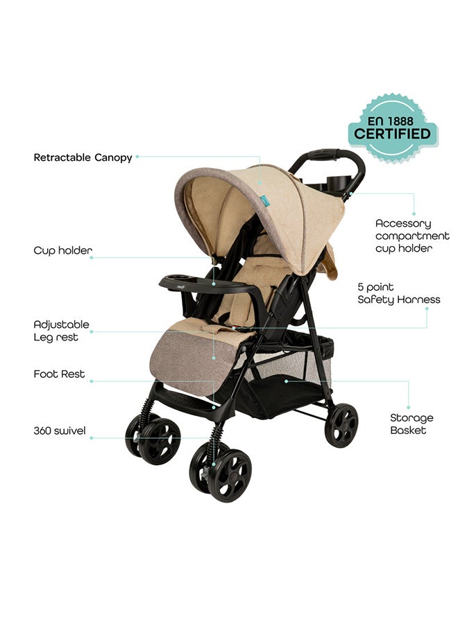 Moon Metro Urban Baby Stroller -Beige - Image 2
