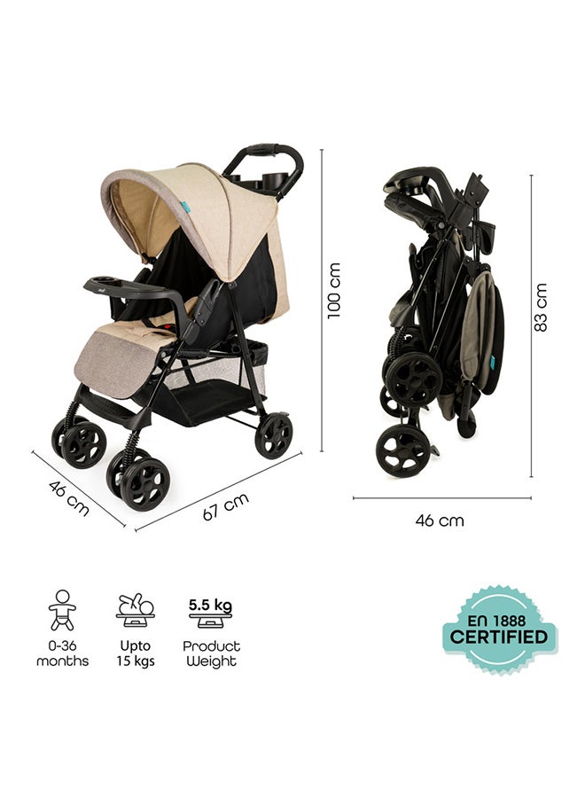 Moon Metro Urban Baby Stroller -Beige - Image 3