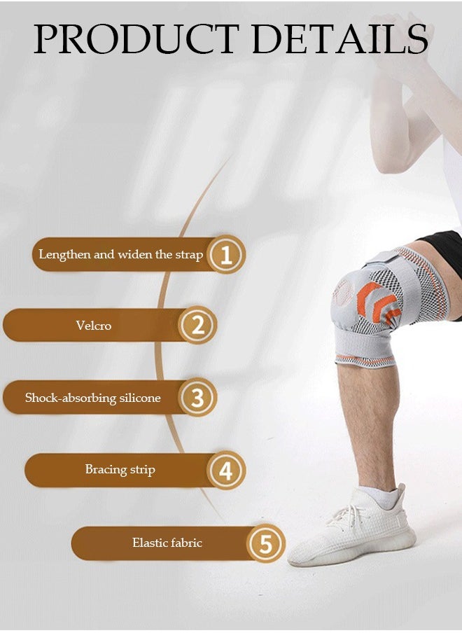 DUNISO Professional  Knee Pad Knee Brace with Side Stabilizers and Patella Gel Pads Adjustable Compression Knee Support Braces for Knee Pain Meniscus Tear ACL MCL Arthritis Joint Pain Relief Injury Recovery  - Image 3