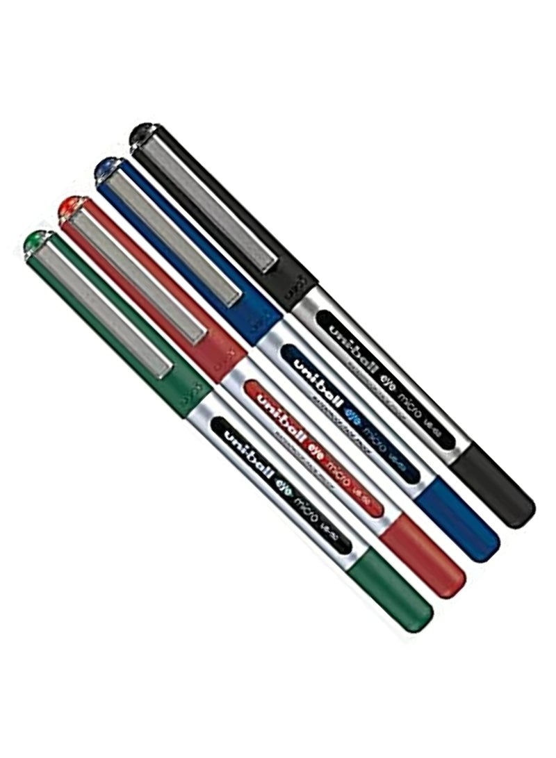 Uniball Uniball 4-Piece Liquid Ink Rollerball Pen Set 0.5mm Ub-150 Multicolor  - Image 2