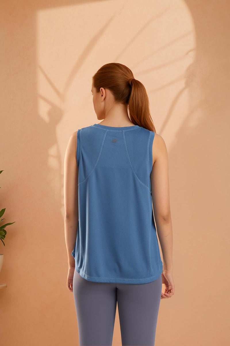 pump'd تي شيرت رياضي نسائي بتصميم بسيط (PUMSS23WTK-004_أزرق داكن) - Image 5