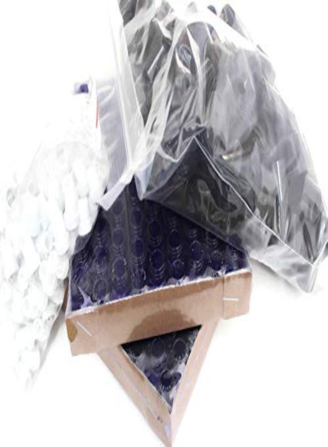 HS HEALTHY SOLUTIONS GLASSWARE COBALT BLUE 1ml Glass Micro Mini Roll on Roller Bottles with Stainless Steel Roller Balls and Flat Black Caps 144 each. - Image 2