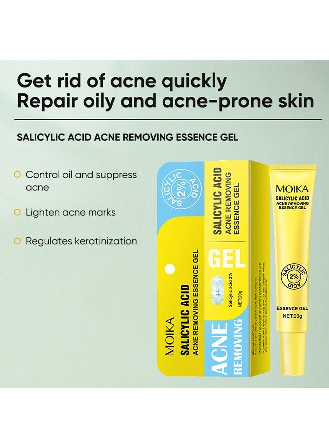 MOIKA Salicylic Acid Acne Removing Essence Gel, Acne Treatment Gel, Acne Spot Treatment for Face & Acne Dots, Natural Cystic Acne Treatment, For All Skin Types, Premium Acne Remover - 20g - Image 5