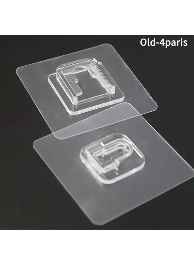 4 Pieces Old Fashioned Detachable Adhesive Hooks No Drill Multi Purpose Utility - Image 1