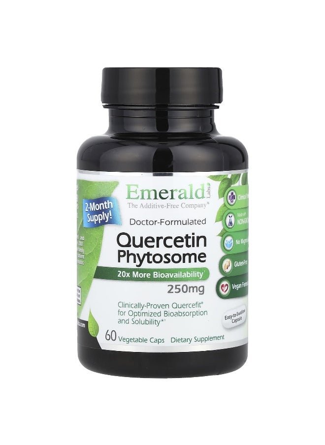Emerald Laboratories Emerald Laboratories, Quercetin Phytosome, 250 mg, 60 Vegetable Caps  - Image 1