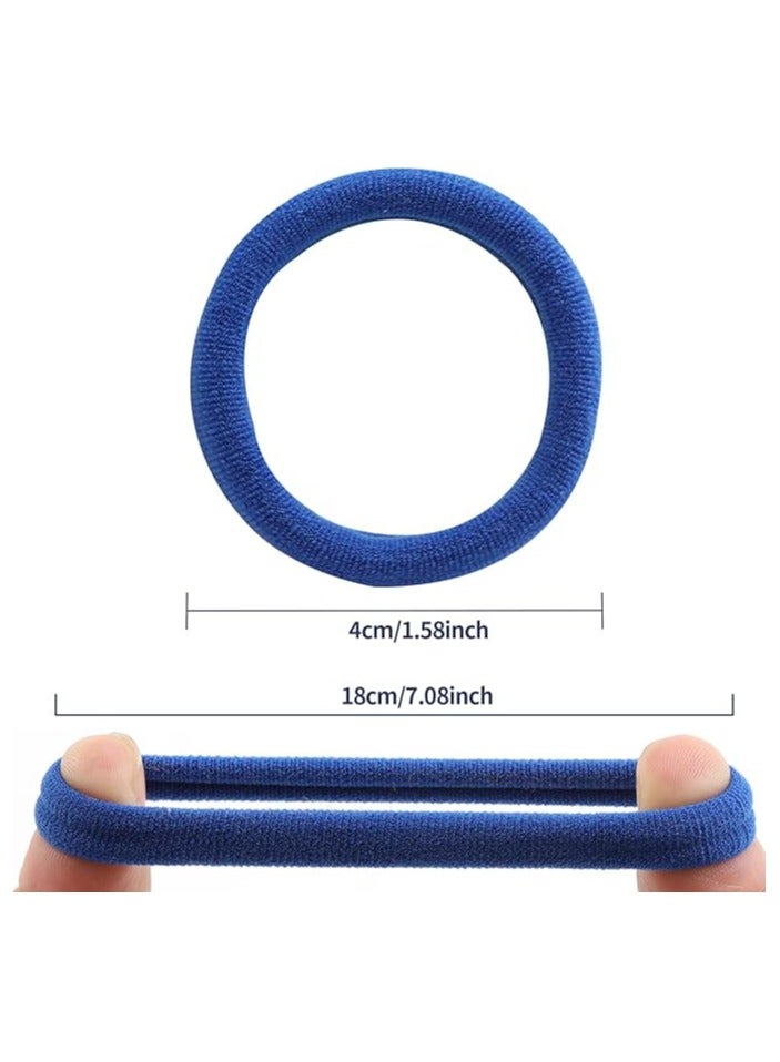 100 PCS Hair Ties, Soft Seamless Hair Bands for Thick Thin Hair, Ponytail Holders, Elastic Hair Ties for Women, Men, Girls, No Cease Nylon Hair Ties, No Damage Hair Accessories - Image 4