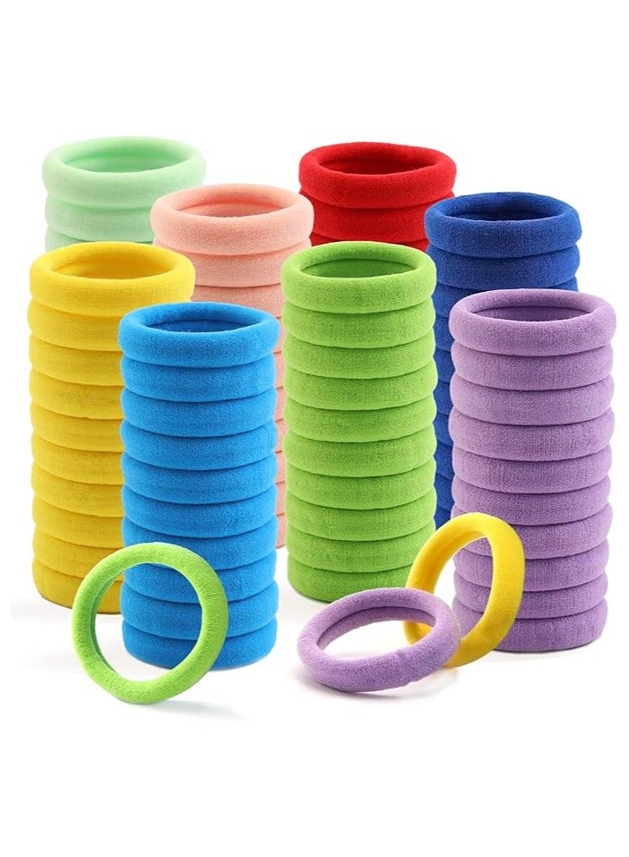 100 PCS Hair Ties, Soft Seamless Hair Bands for Thick Thin Hair, Ponytail Holders, Elastic Hair Ties for Women, Men, Girls, No Cease Nylon Hair Ties, No Damage Hair Accessories - Image 1