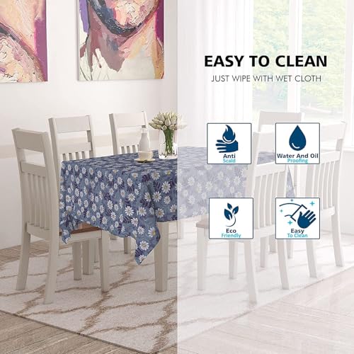 Homerz Premium 8-10 Seater Dining Table Cover, Size 60 x 108 inch Exact, Waterproof and Easy to Clean (Multicolourf) - Image 4
